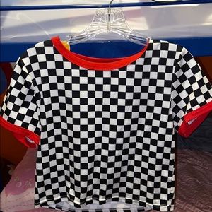 Checkered Crop Top